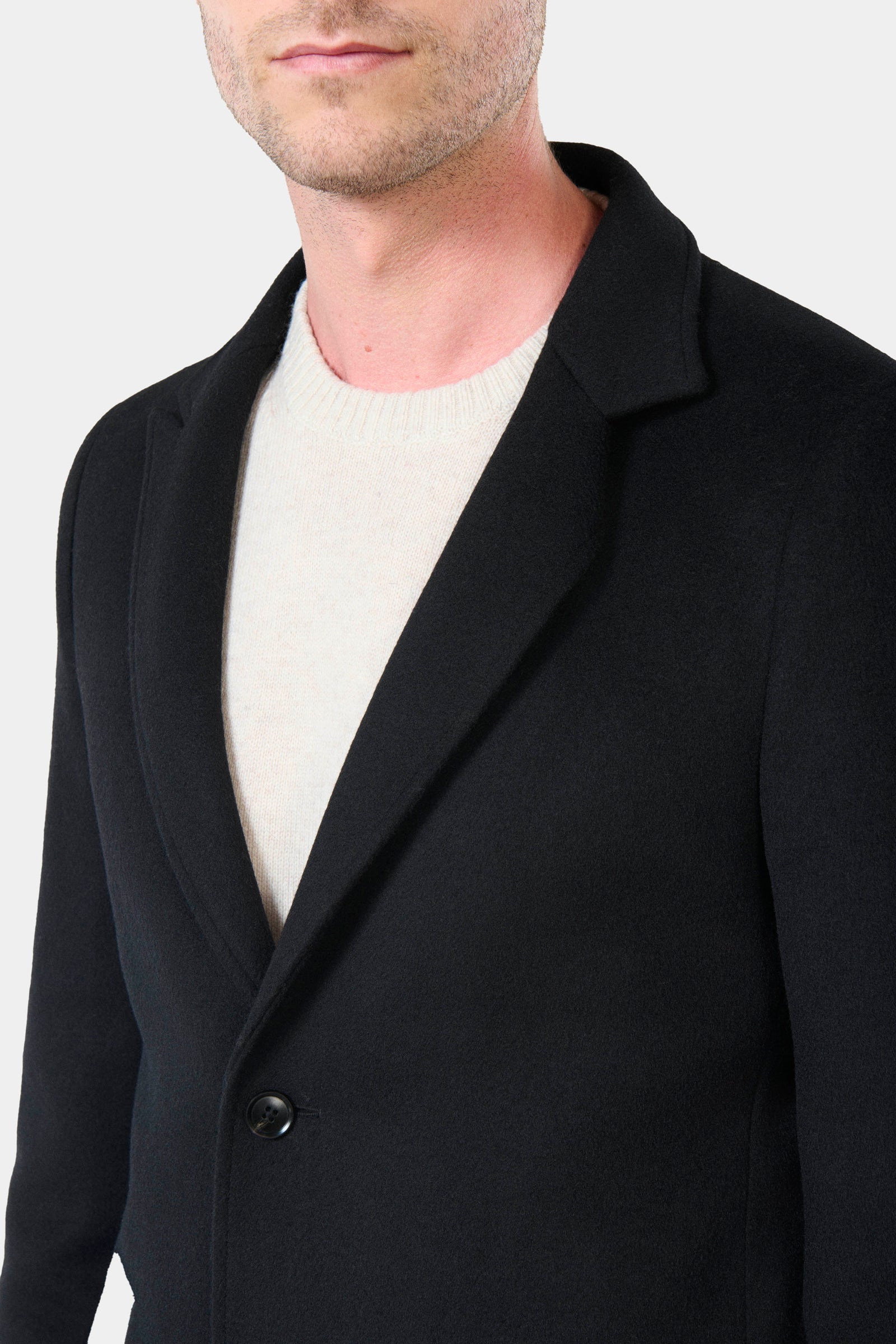 Manteau col tailleur Jerem, coupe confortable, simple boutonnage