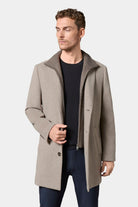 Manteau col tailleur avec plastron amovible, bord-côte Shuty Jerem, coupe confortable, simple boutonnage