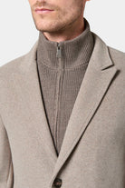 Bord-côte Shuty — Manteau col tailleur avec plastron amovible Jerem, simple boutonnage, coupe confortable