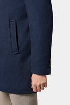 Laine col officier avec plastron amovible Colfi — Manteau Jerem, simple boutonnage, coupe droite
