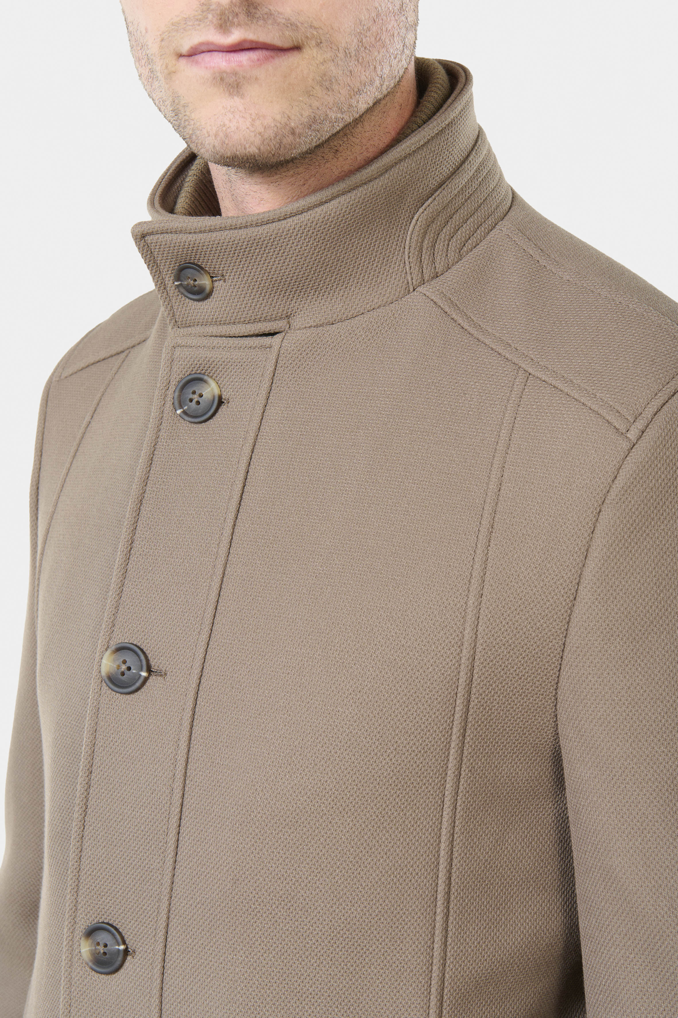 Manteau col officier Bruma Jerem, coupe droite, simple boutonnage vue 6