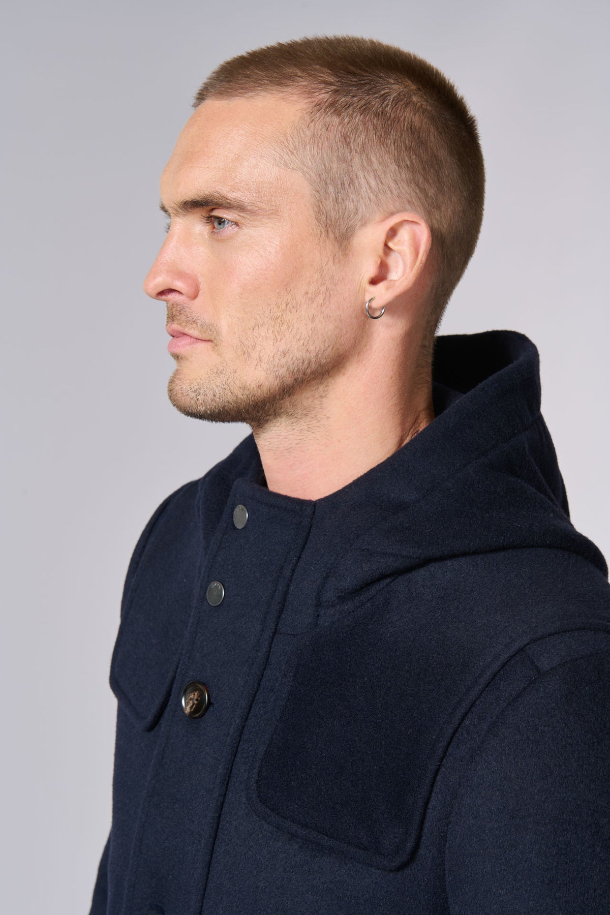 Manteau capuche mi-long Jerem vue 2