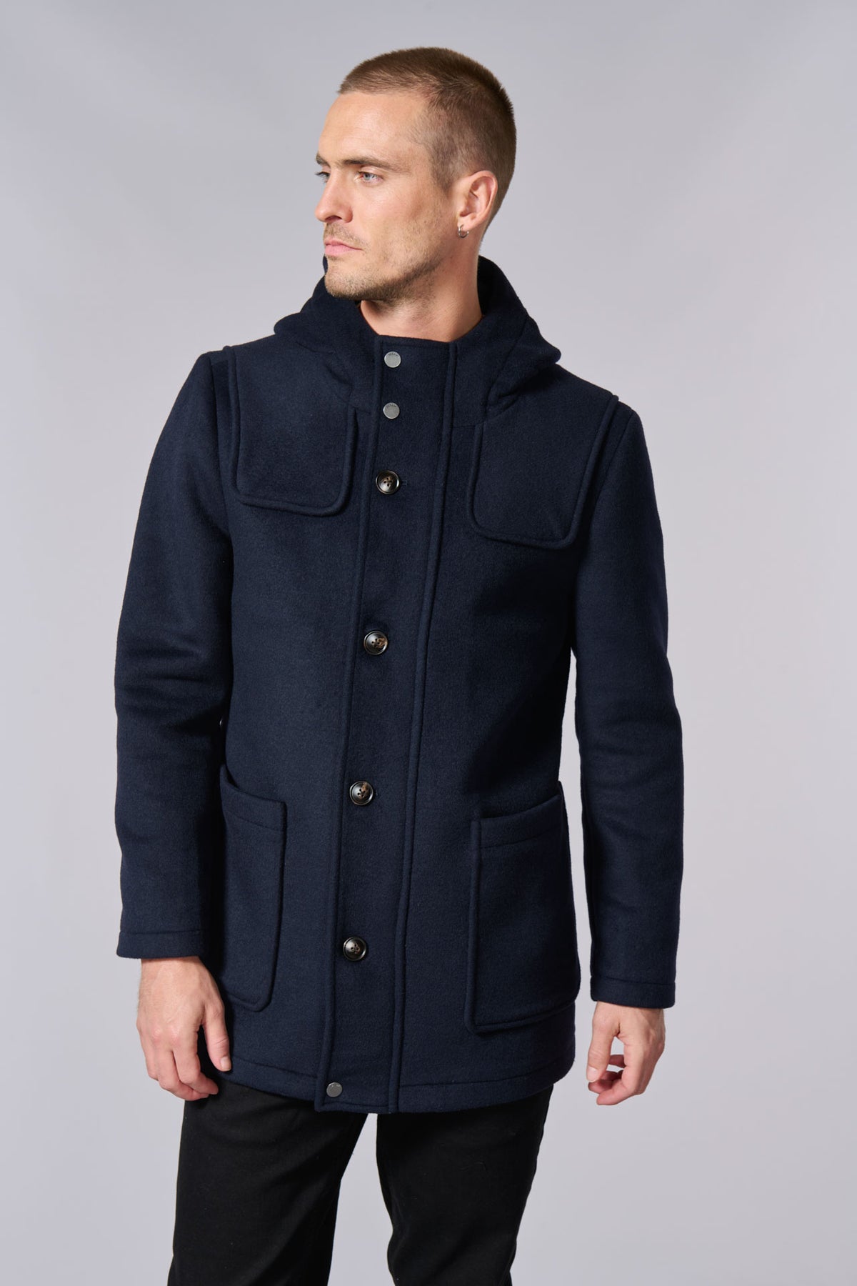 Manteau capuche mi-long Jerem