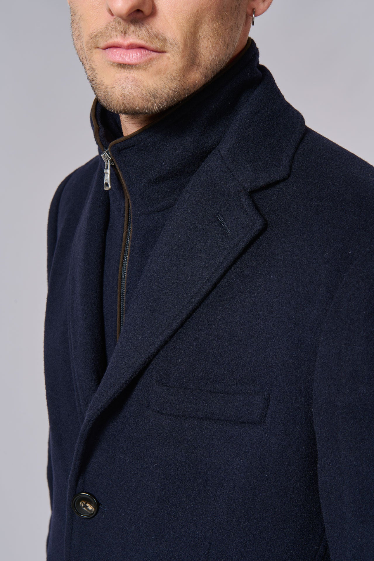 Laine col tailleur mi-long — Manteau Jerem