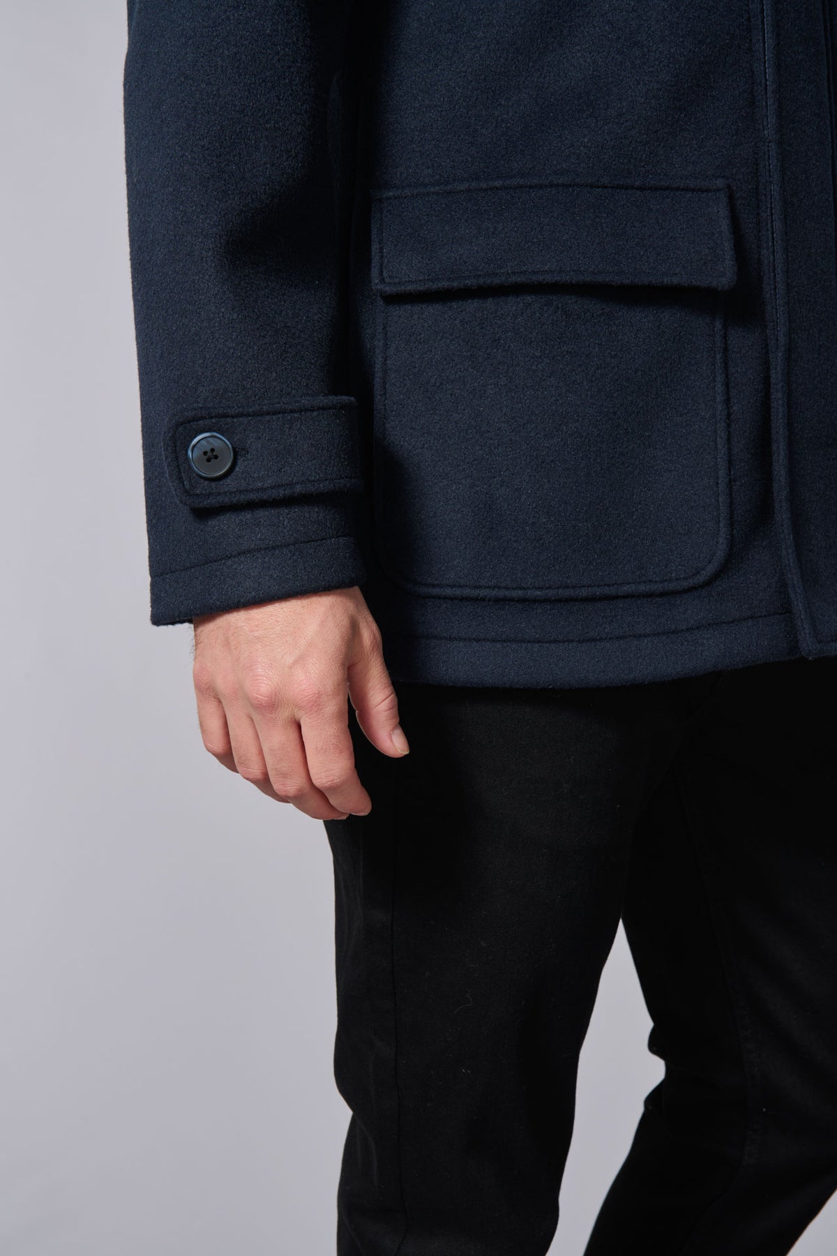Manteau mi-long col chemise Jerem, col chemise vue 6