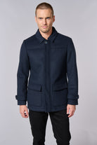 Manteau mi-long col chemise Jerem, col chemise vue 4