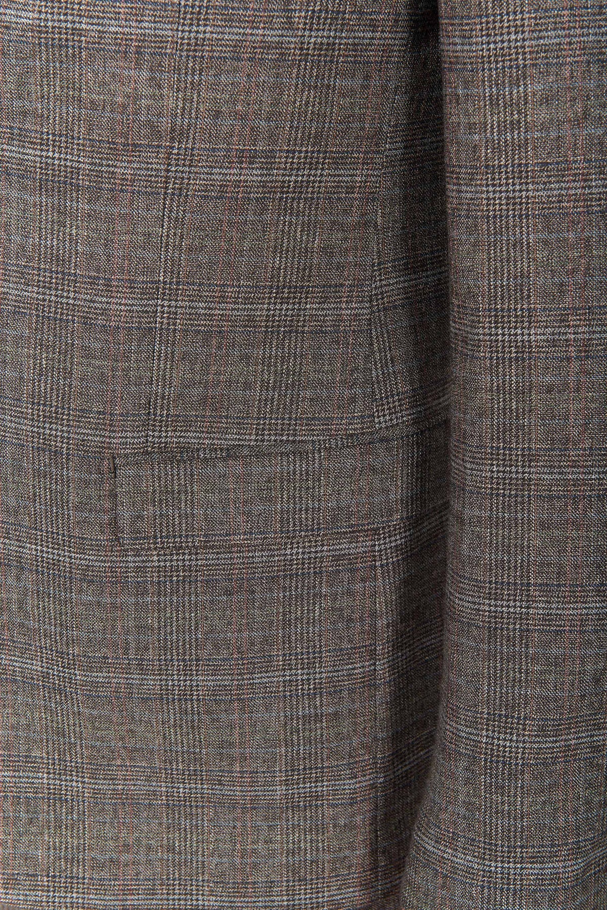 Veste de costume ajustée prince de galles stretch Jerem, boutons de poignet, coupe ajustée