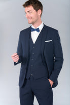 Veste de costume ajustée et stretch pied-de-poule pépita discret Jerem, entièrement doublée, simple boutonnage, boutons de poignet