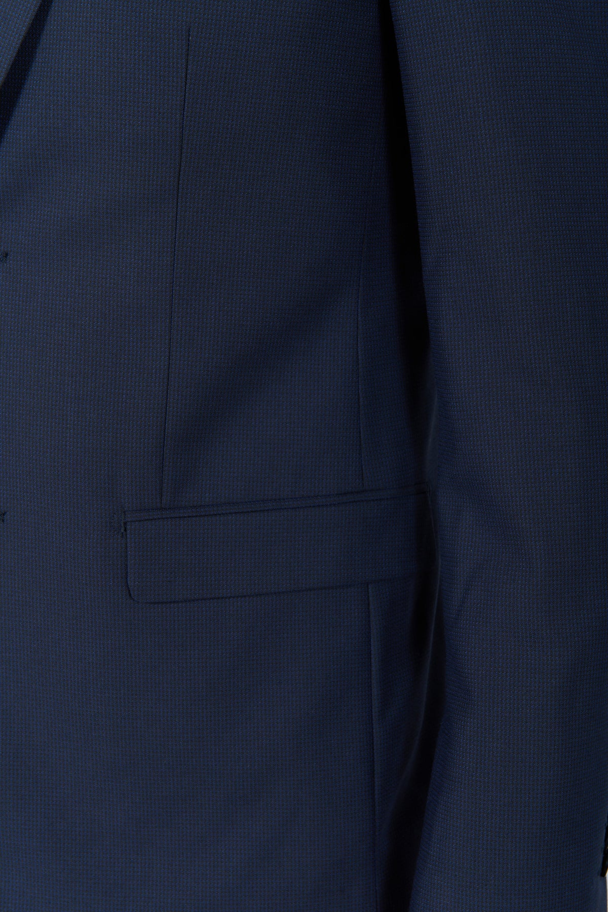 Veste de costume ajustée et stretch pied-de-poule pépita discret Jerem, boutons de poignet, fente d'aisance au dos