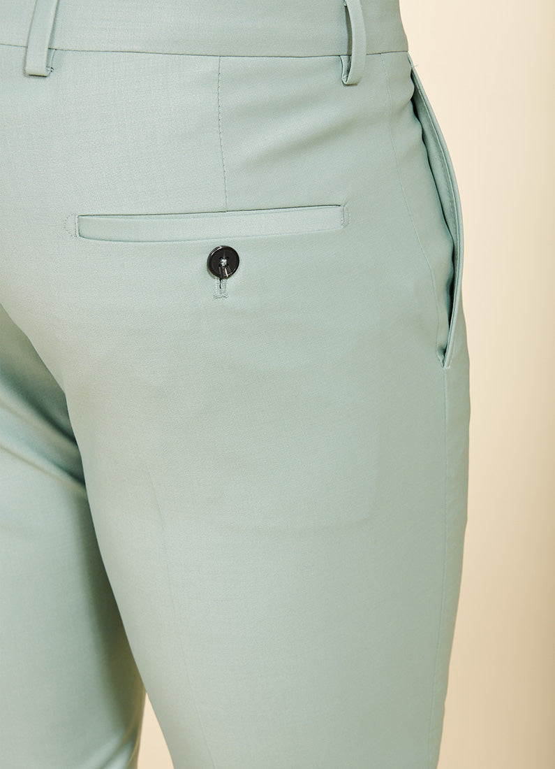 Pantalon de costume ajusté et bi-stretch, laine mélangée Jerem, poches italiennes, jambes semi-doublées