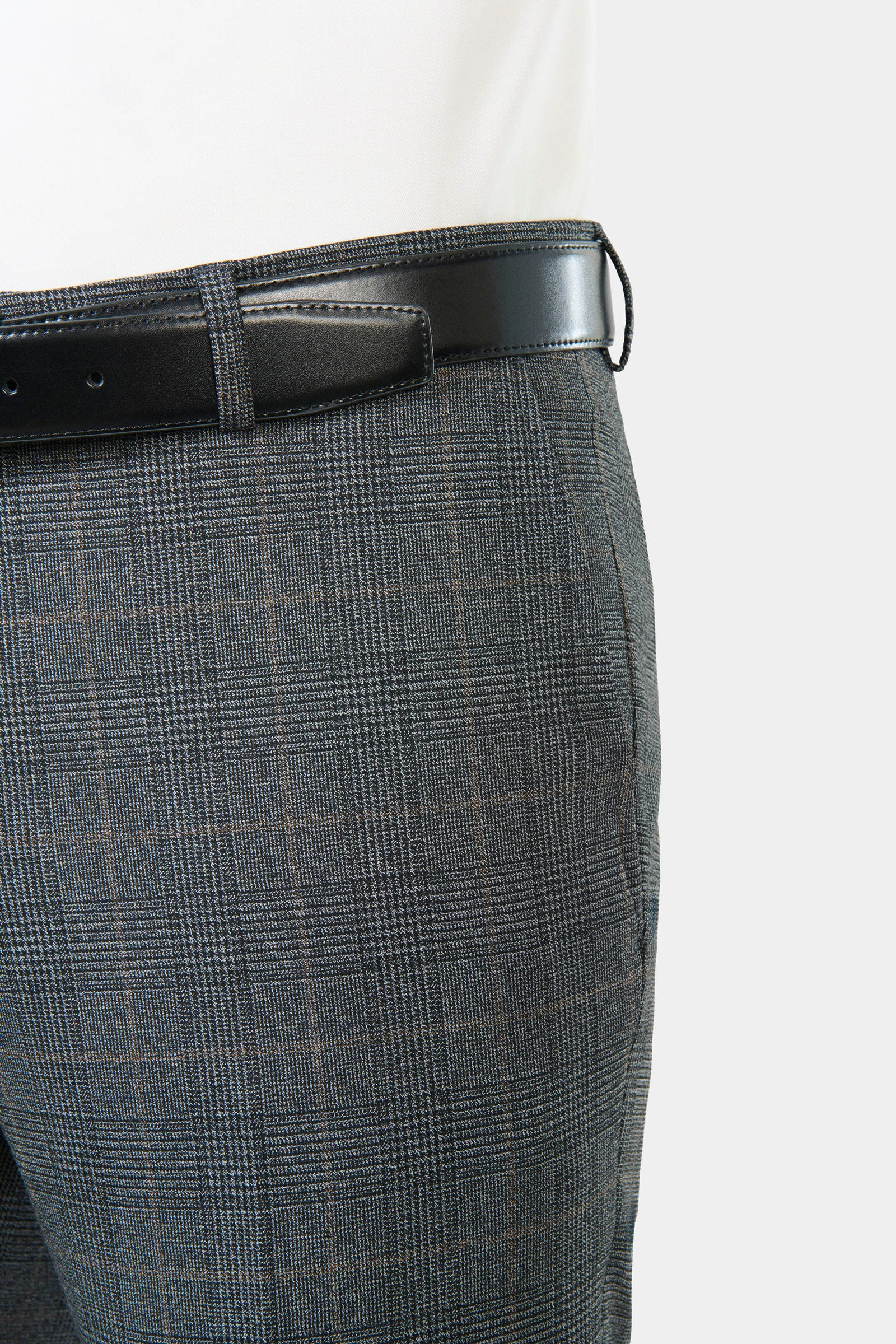 Pantalon de costume lavable, sergé teint en fil bi-stretch Jerem, ceinture sartoriale stretch, ceinture sartoriale