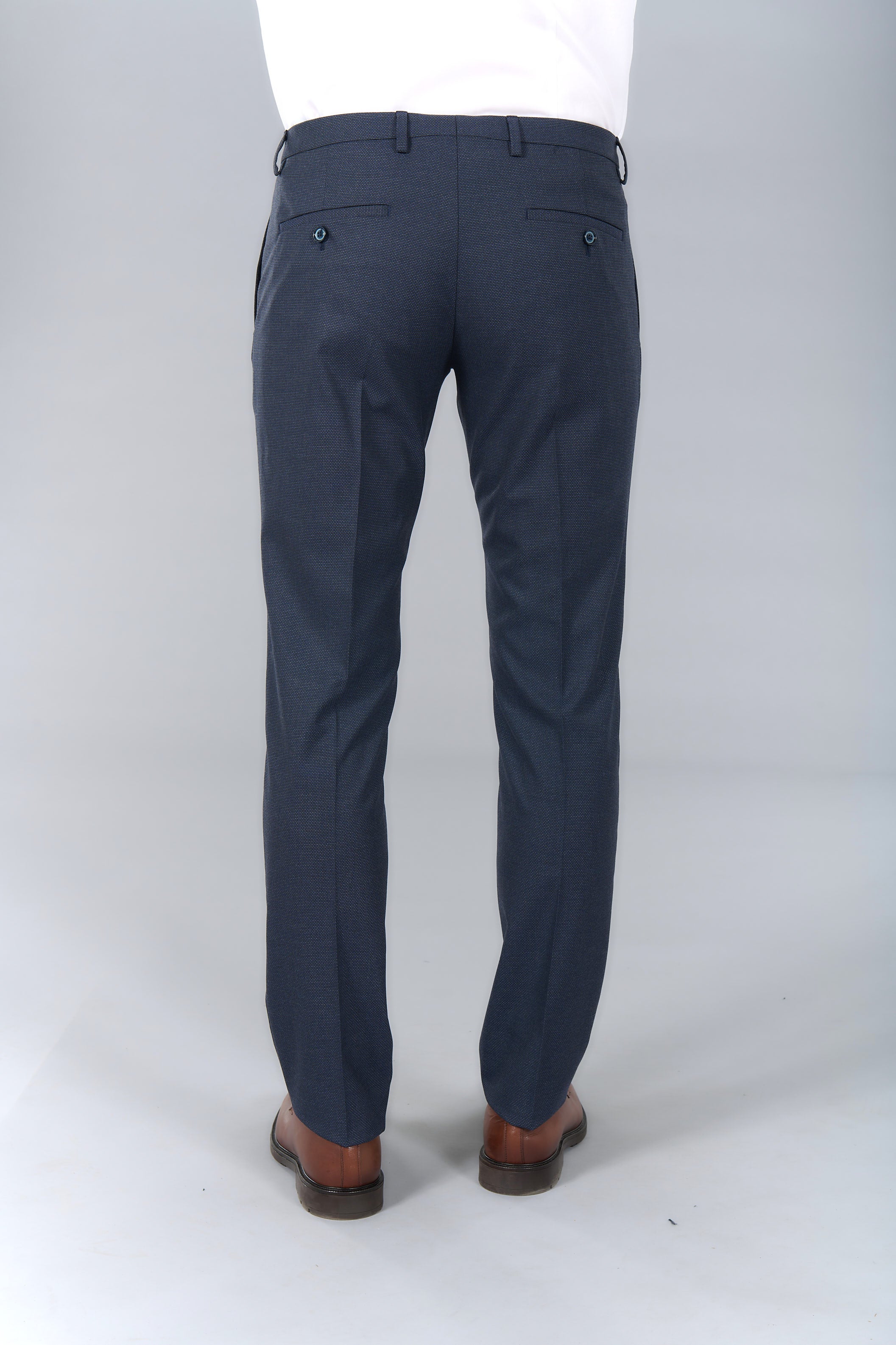 Pantalon de costume ajusté et stretch motif subtile Jerem, jambes semi-doublées, intérieur semi-doublé