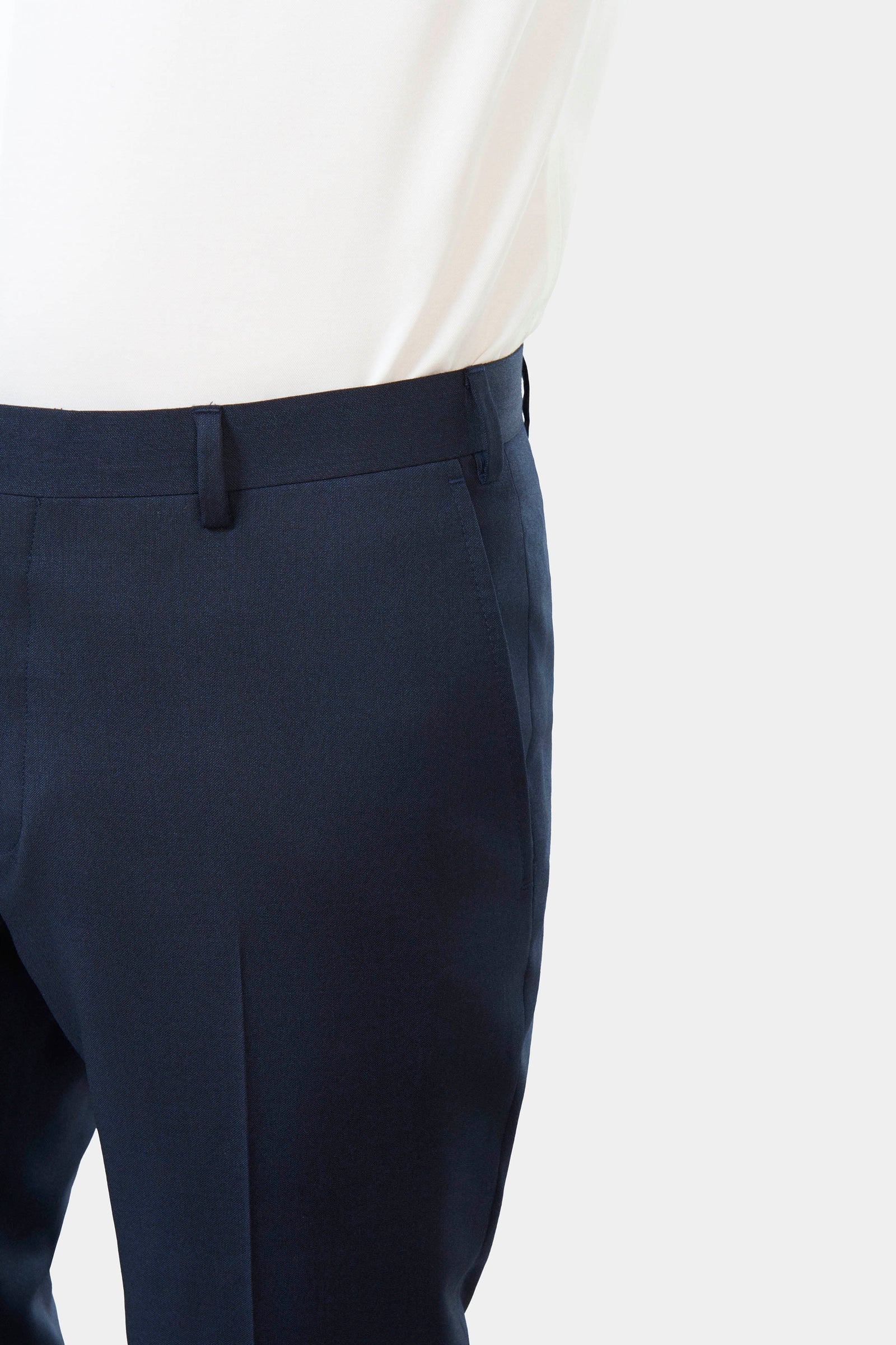 Pantalon de costume, laine vierge Vitale Barberis Canonico Jerem, ceinture sartoriale, poches italiennes