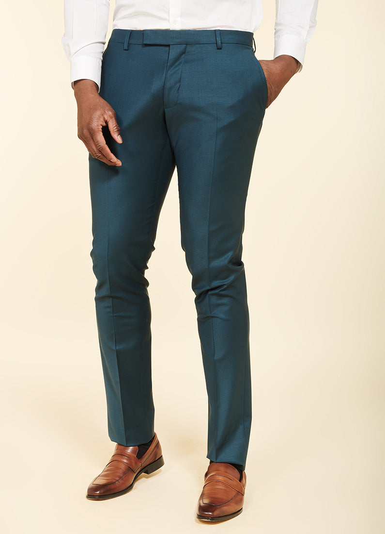Laine mélangée — Pantalon de costume ajusté et bi-stretch Jerem, jambes semi-doublées, intérieur semi-doublé