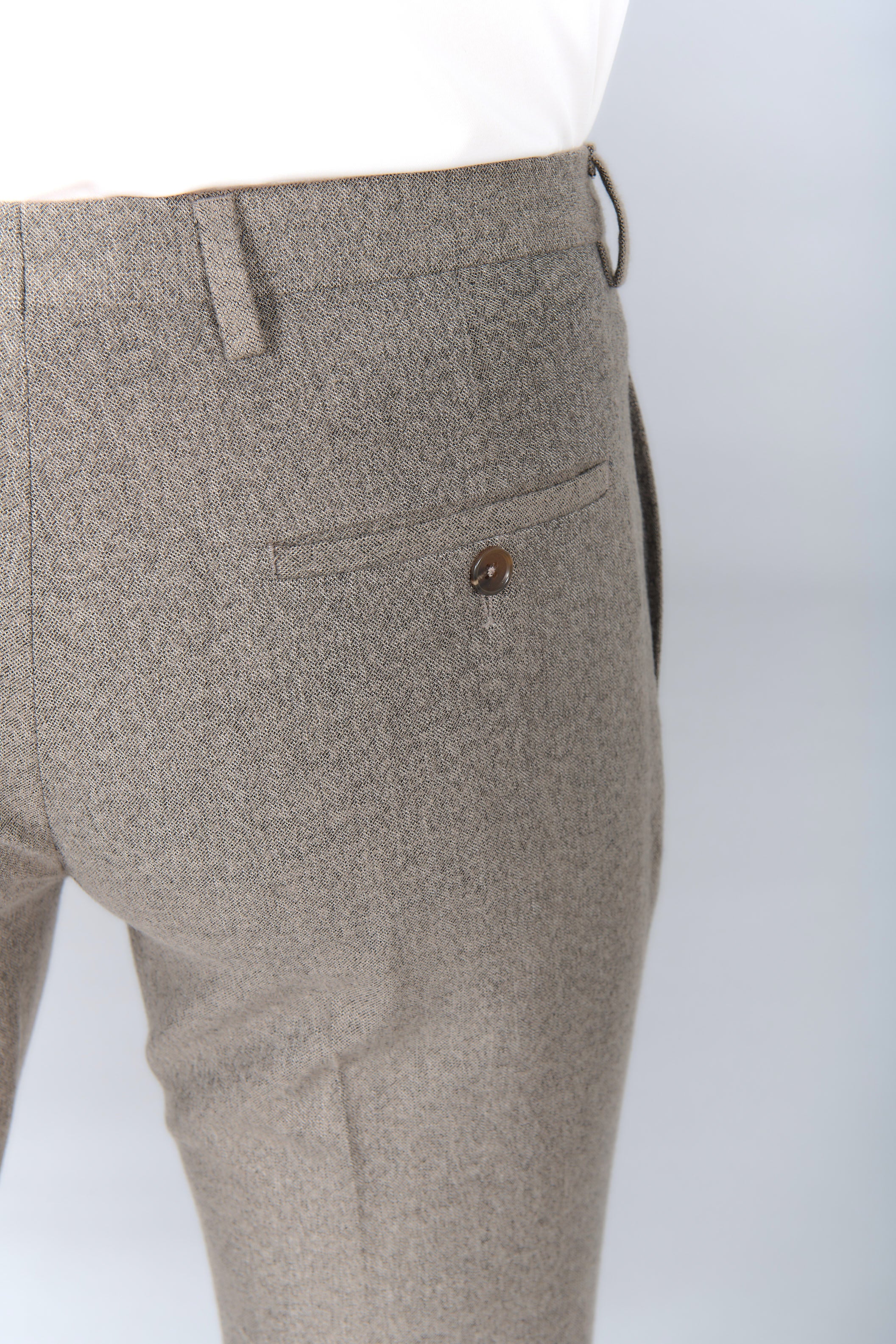 Pantalon de costume ajusté bi-stretch faux-uni Jerem, jambes semi-doublées, intérieur semi-doublé