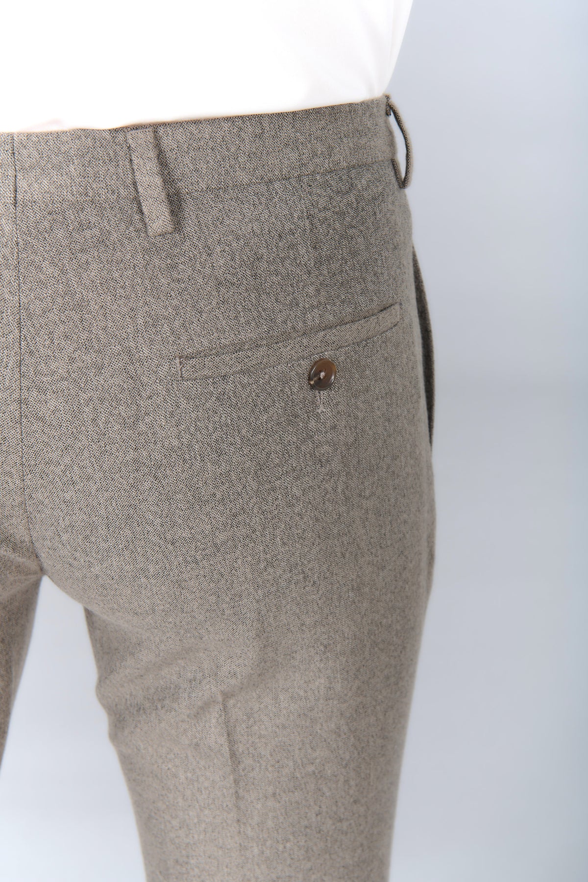 Pantalon de costume ajusté bi-stretch faux-uni Jerem, jambes semi-doublées, intérieur semi-doublé