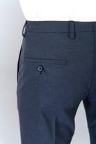 Pantalon de costume ajusté et stretch motif subtile Jerem, intérieur semi-doublé