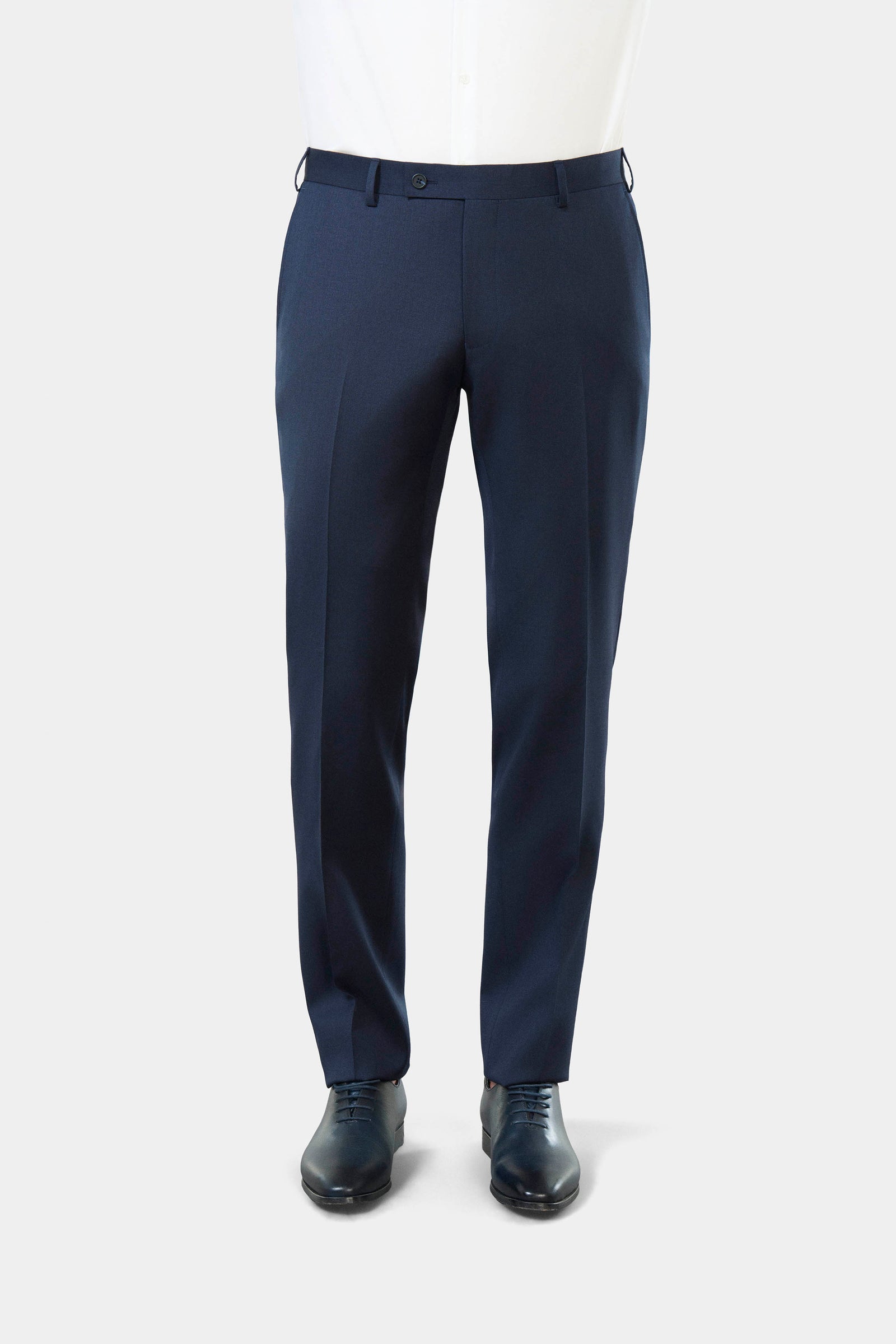 Pantalon de costume en laine vierge Vitale Barberis Canonico Jerem, intérieur semi-doublé, ceinture sartoriale, poches ita...