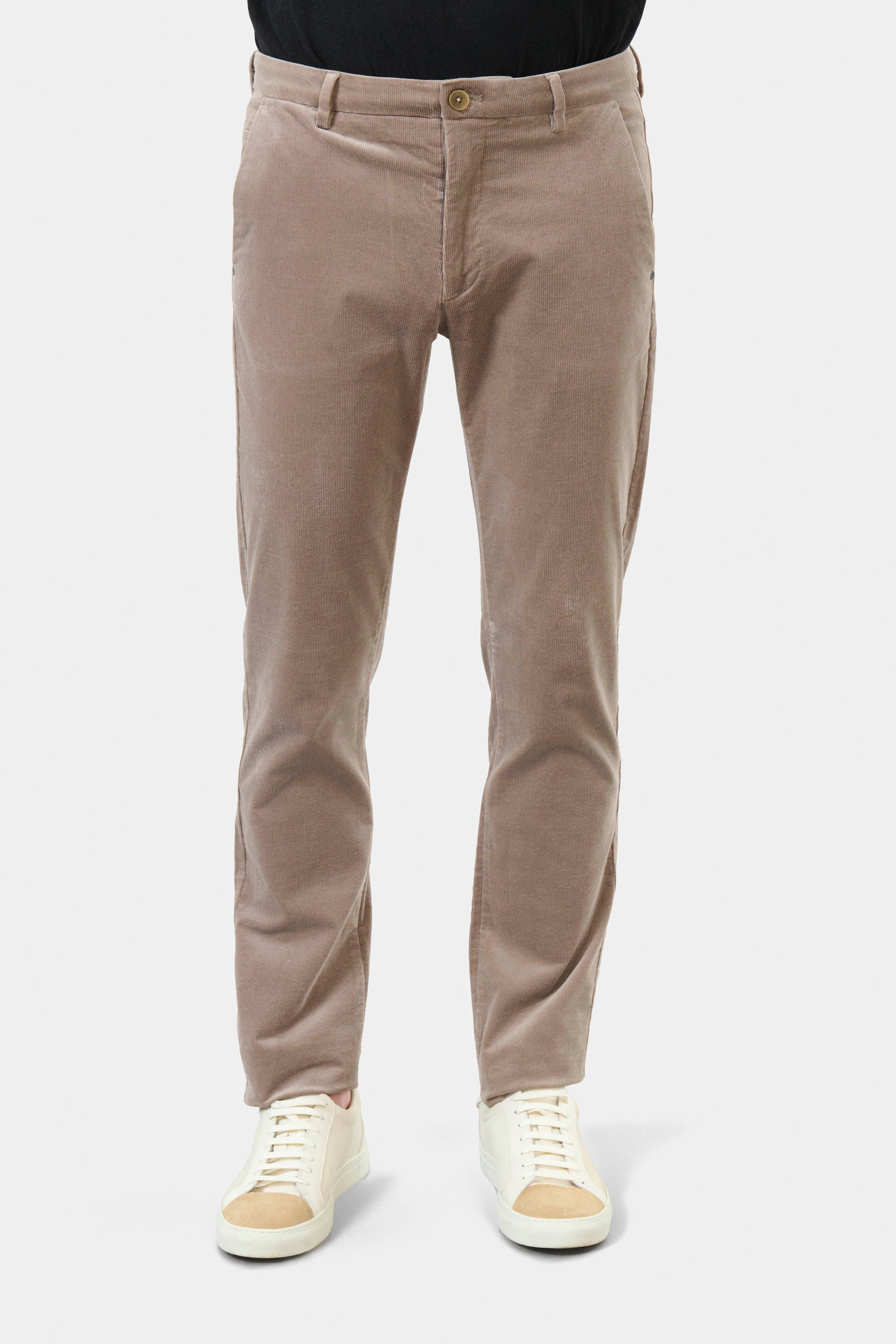 Velours côtelé — Pantalon minimaliste Jerem, poches italiennes, coupe droite