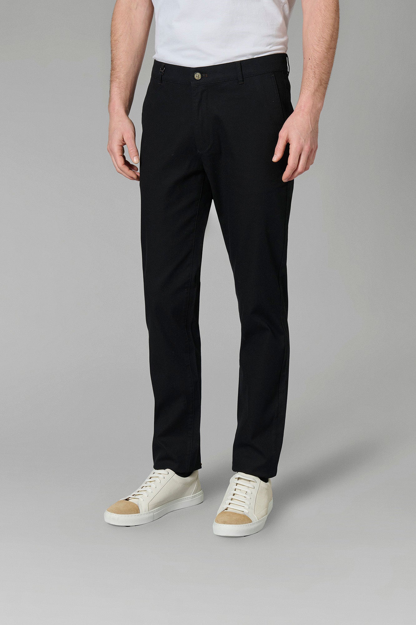 Jerem — Pantalon de ville en piqué stretch uni