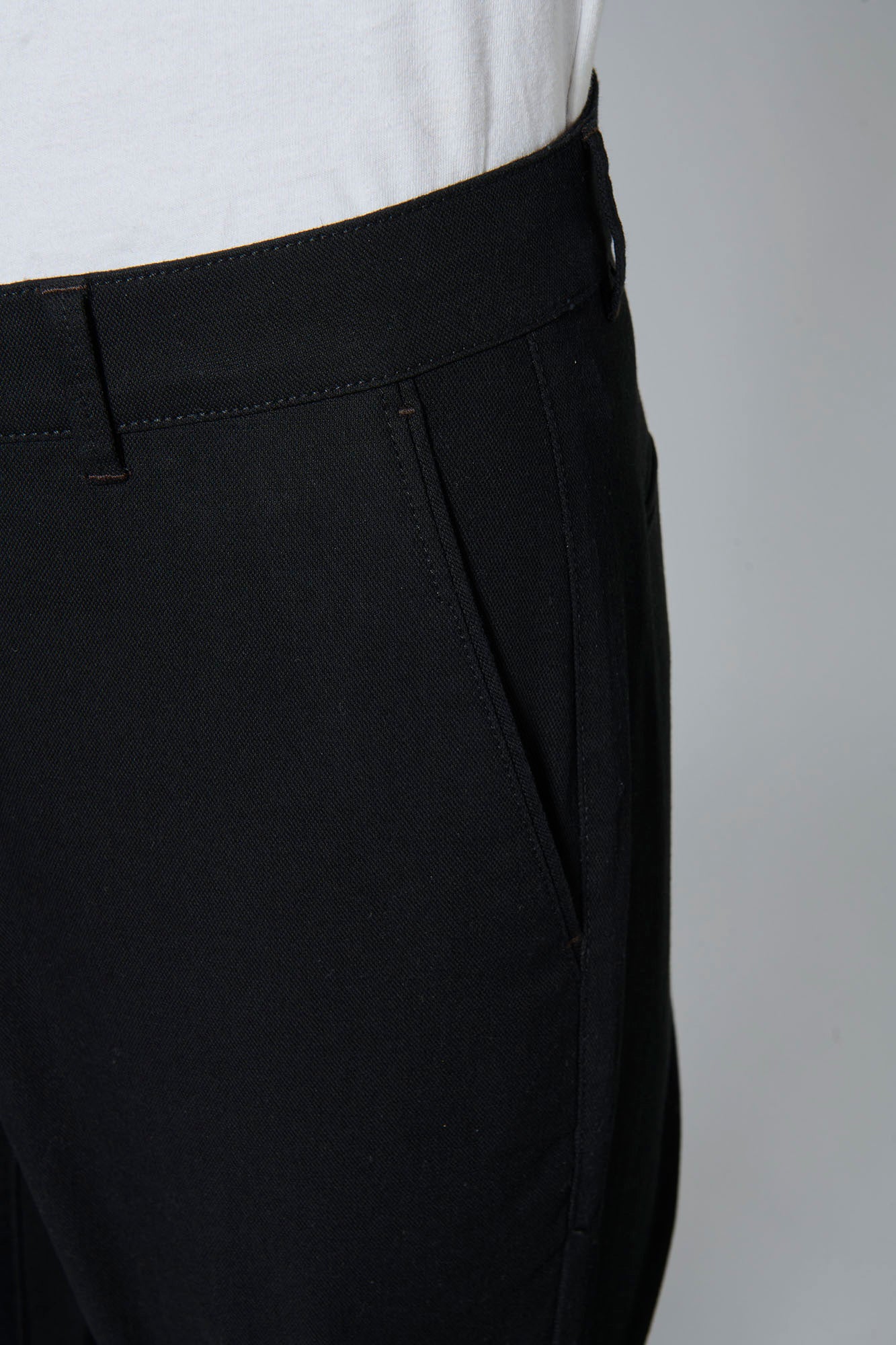 Pantalon de ville, piqué stretch uni Jerem, coupe droite
