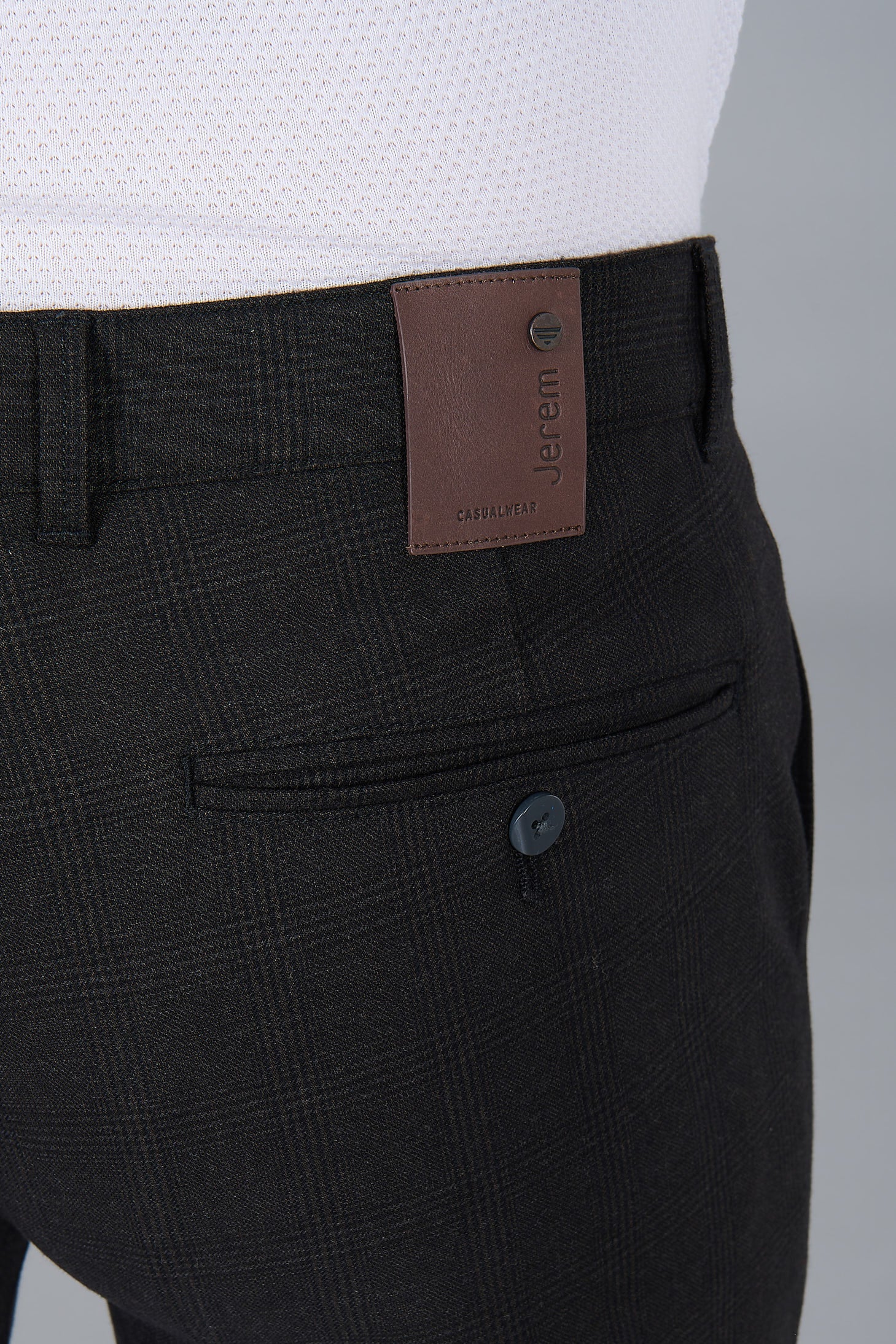 Pantalon de ville bi-stretch carreaux Jerem, coupe confortable, poches italiennes vue 10