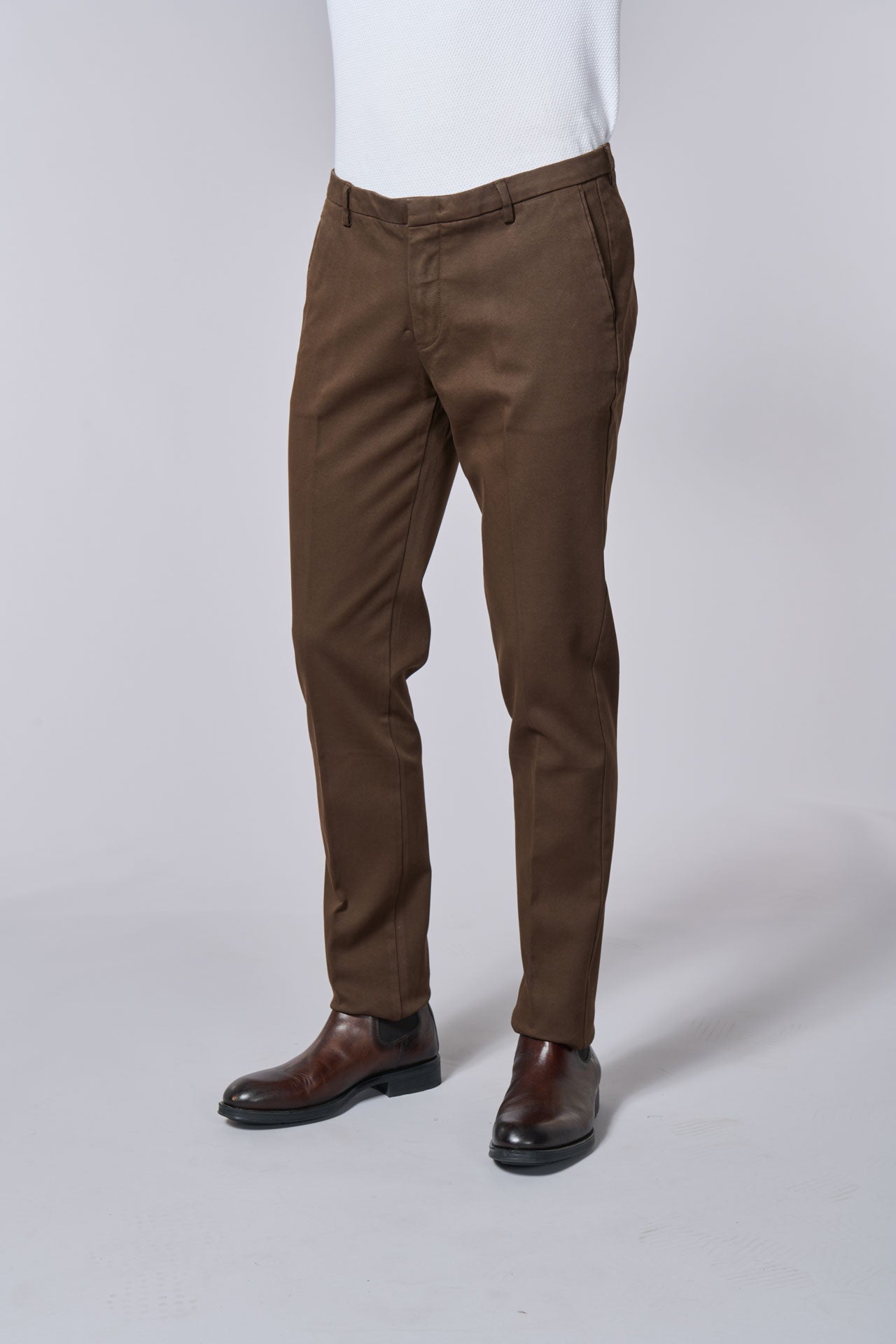 Pantalon ajusté, tricotine de coton stretch Jerem, poches italiennes vue 10