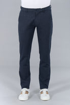 Pantalon élastiqué, sergé chiné de coton stretch Jerem, poches italiennes vue 6