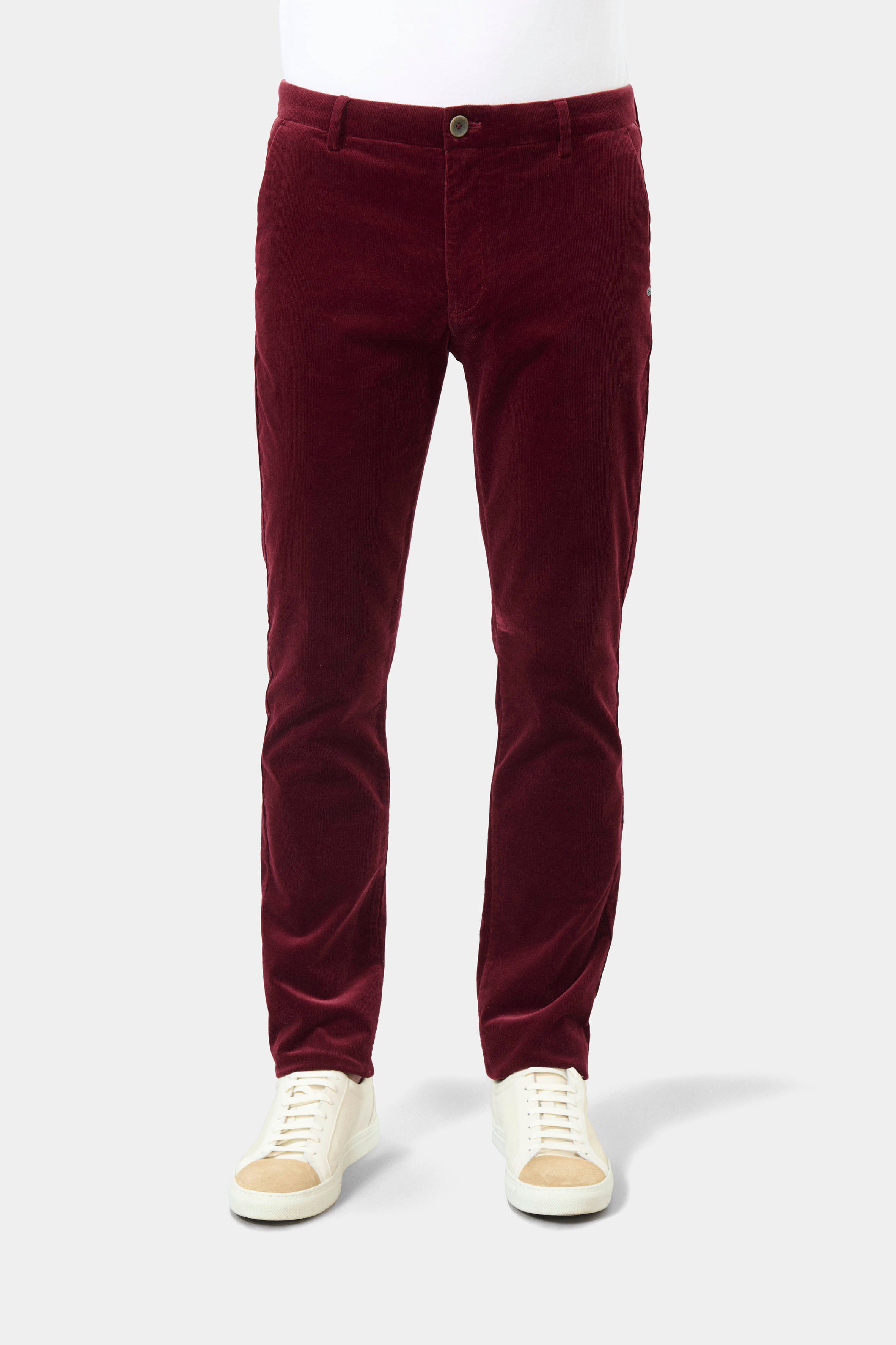 Pantalon minimaliste en velours côtelé Jerem, ceinture sartoriale stretch, ceinture sartoriale