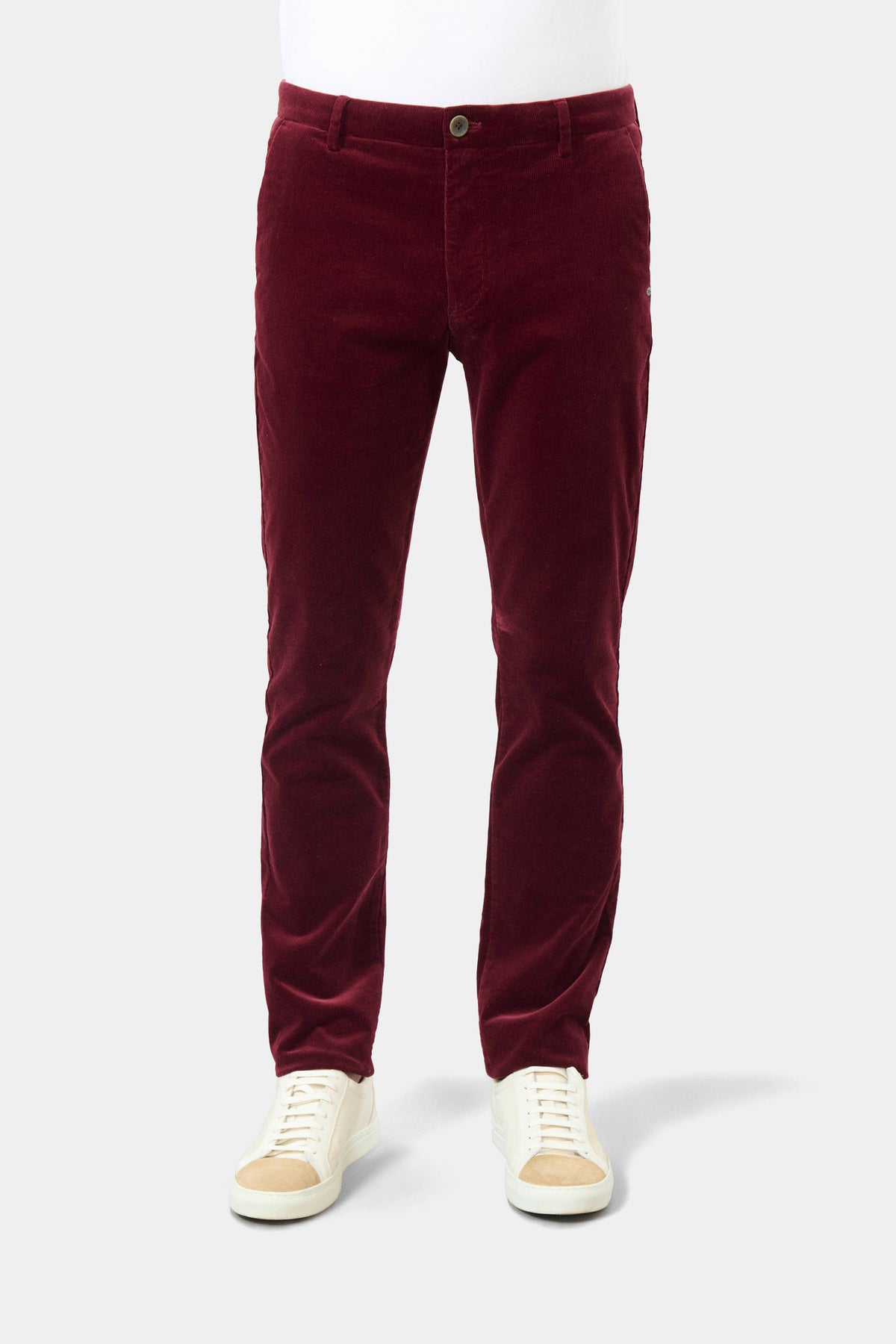 Pantalon minimaliste en velours côtelé Jerem, ceinture sartoriale stretch, ceinture sartoriale