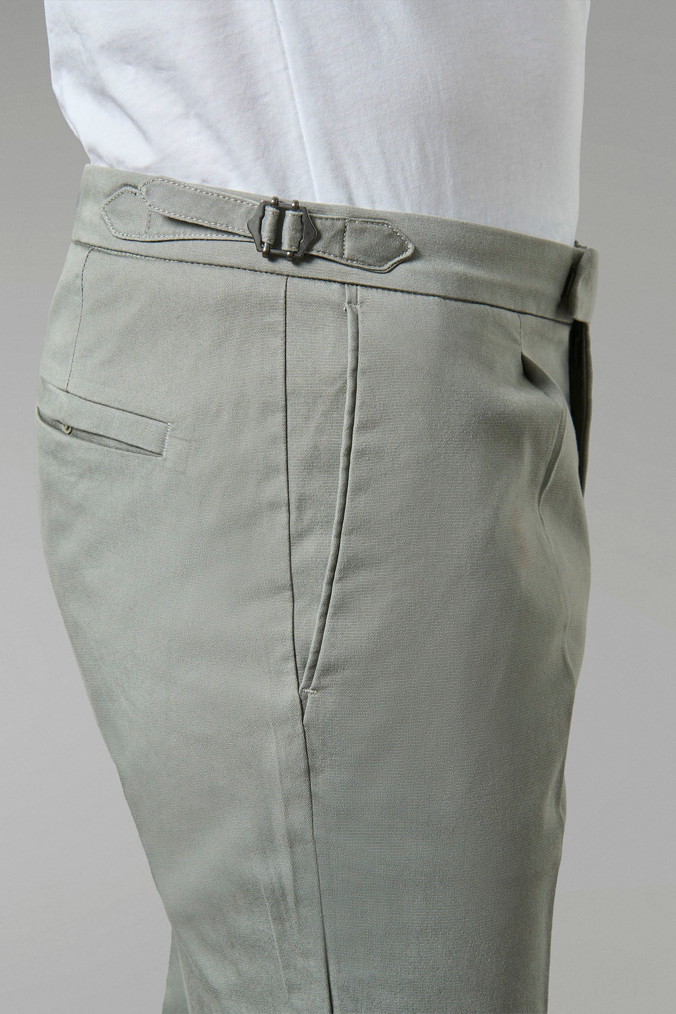 Pantalon classique pince en tencel stretch mélangé Jerem, ceinture sartoriale stretch, ceinture sartoriale