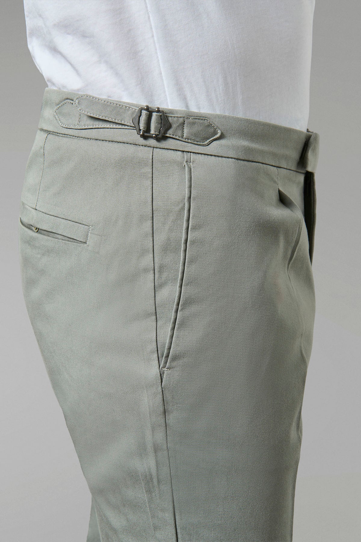 Pantalon classique pince en tencel stretch mélangé Jerem, ceinture sartoriale stretch, ceinture sartoriale