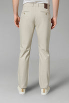 Pantalon de ville en piqué stretch uni Jerem, poches italiennes