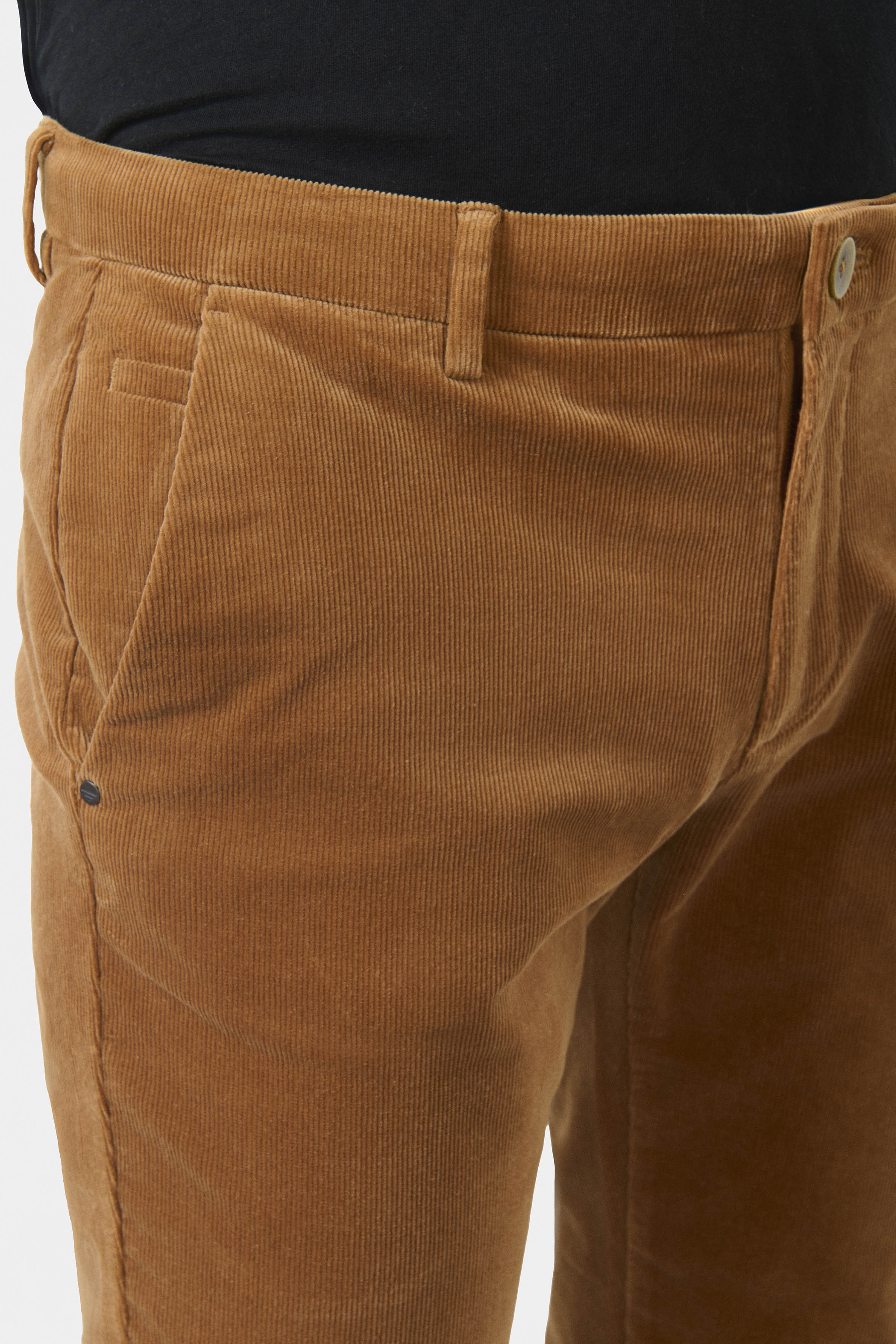Pantalon minimaliste, velours côtelé Jerem, ceinture sartoriale, poches italiennes