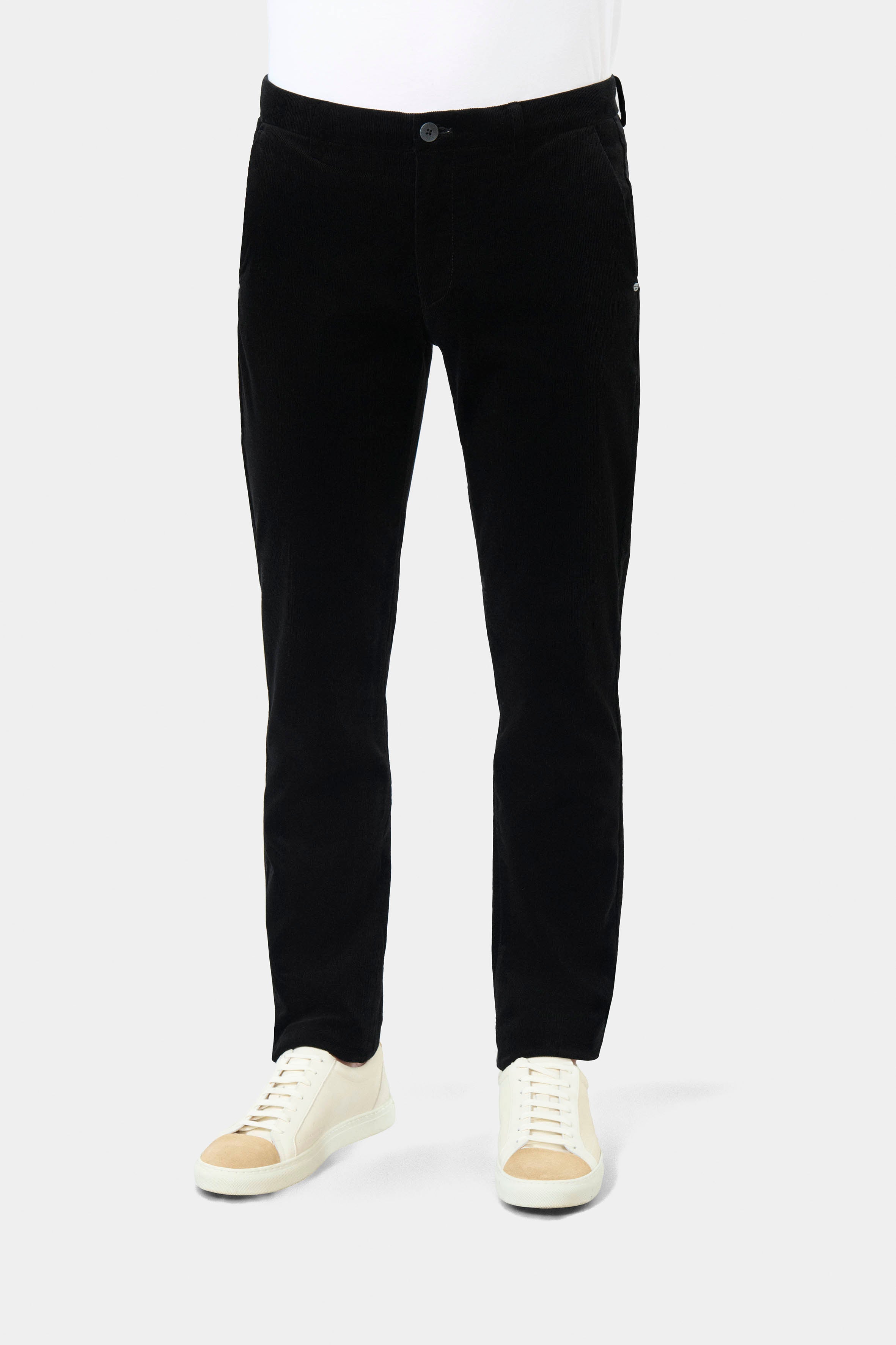 Velours côtelé — Pantalon minimaliste Jerem, ceinture sartoriale