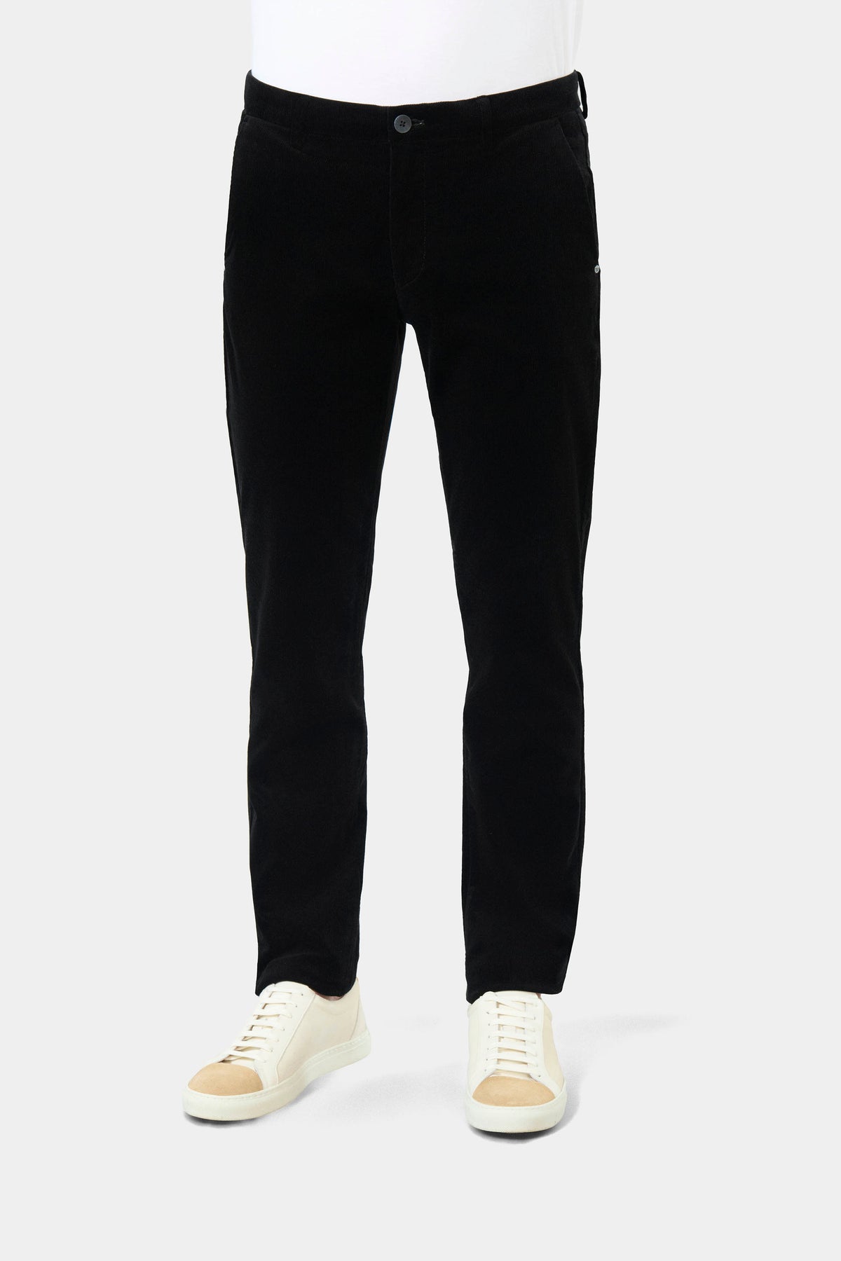 Velours côtelé — Pantalon minimaliste Jerem, ceinture sartoriale