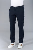 Pantalon de ville en sergé stretch faux-uni, Jerem