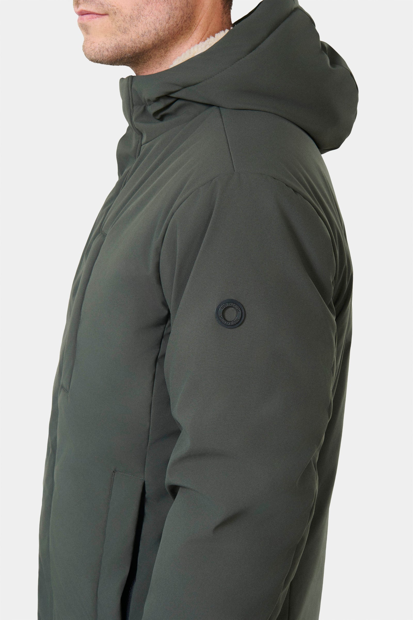Parka capuche avec fausse fourrure Laper Jerem, poche poitrine