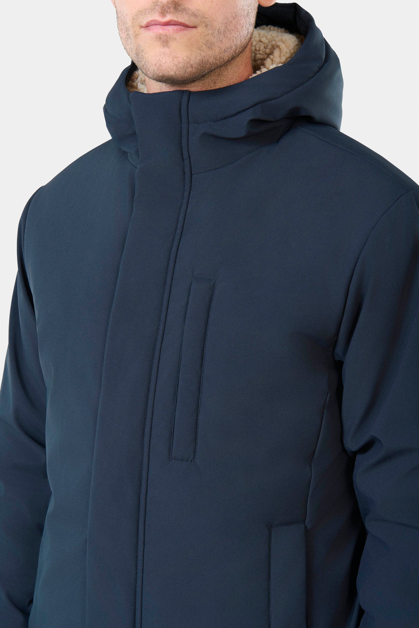 Parka capuche avec fausse fourrure Laper Jerem, poche poitrine, coupe confortable vue 5