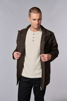 Classic parka with removable collar by Jerem, chest pocket, view 2