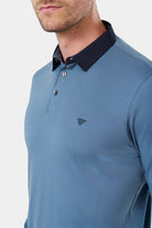 Interlock Pront — Polo de manga larga Jerem, cuello polo