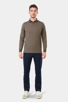 Jerem long-sleeved polo shirt in Batti jacquard knit, regular fit