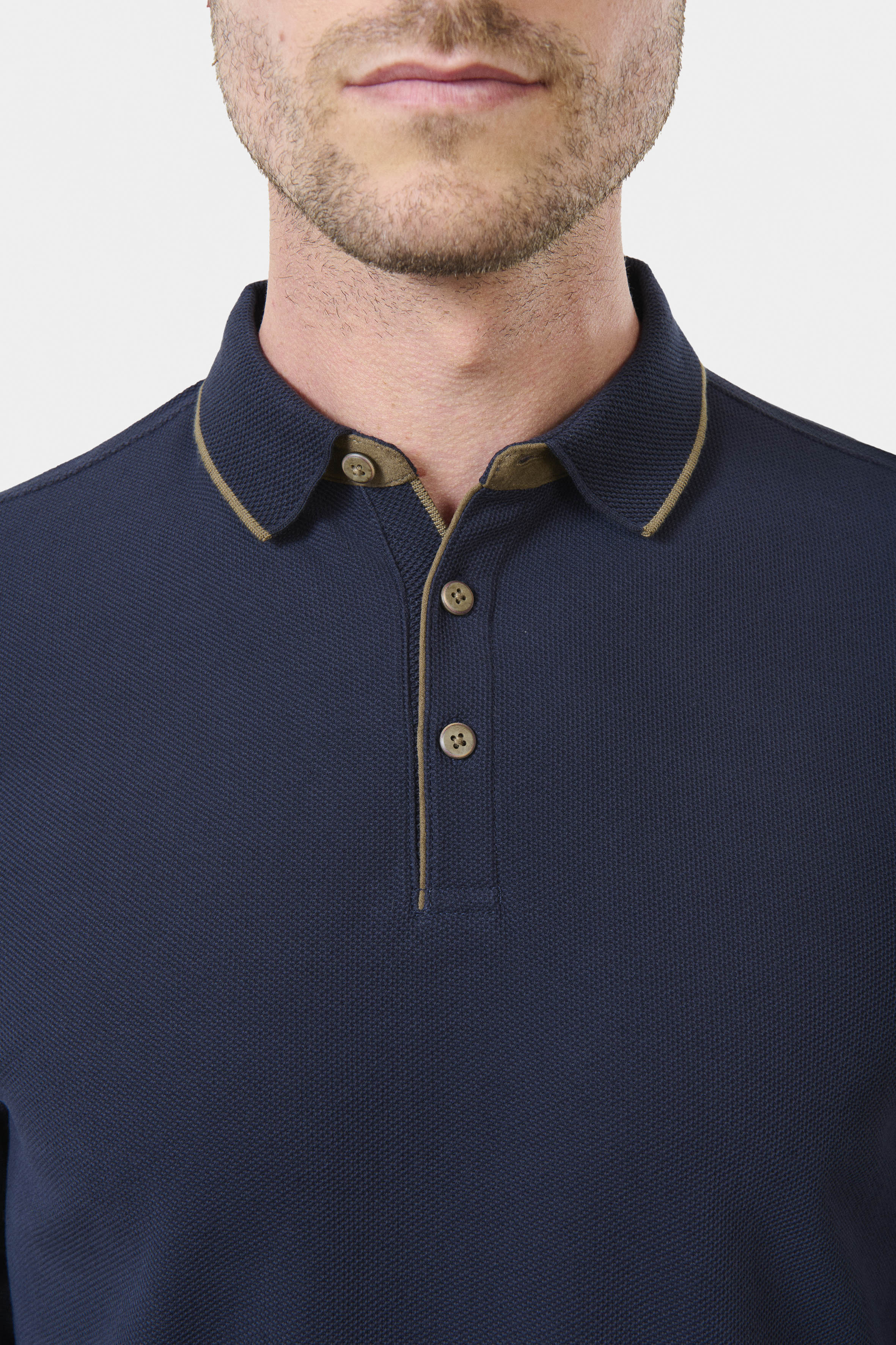 Jerem — Polo manches longues en nid d’abeille Skull