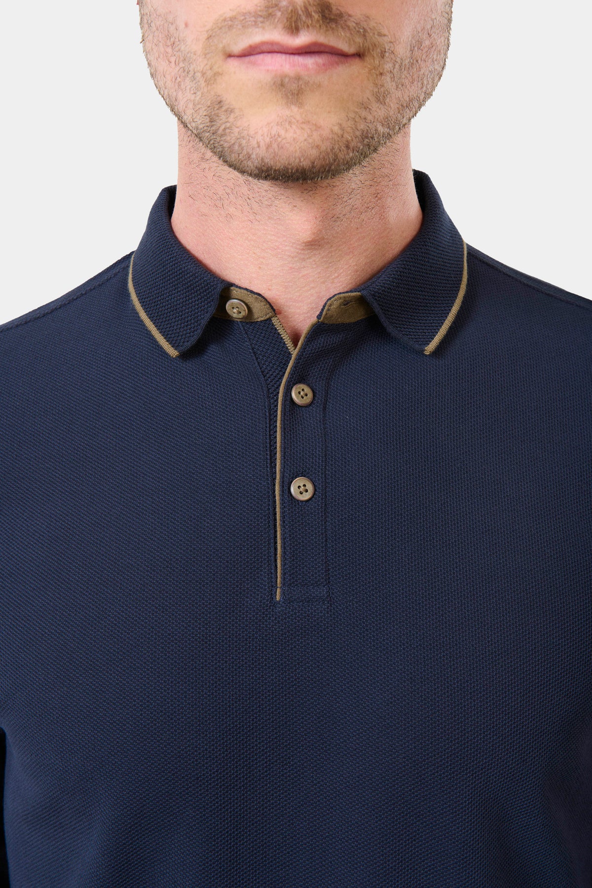 Jerem — Polo manches longues en nid d’abeille Skull