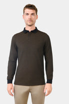 Jerem long-sleeved polo shirt in Batti jacquard knit, polo collar, regular fit