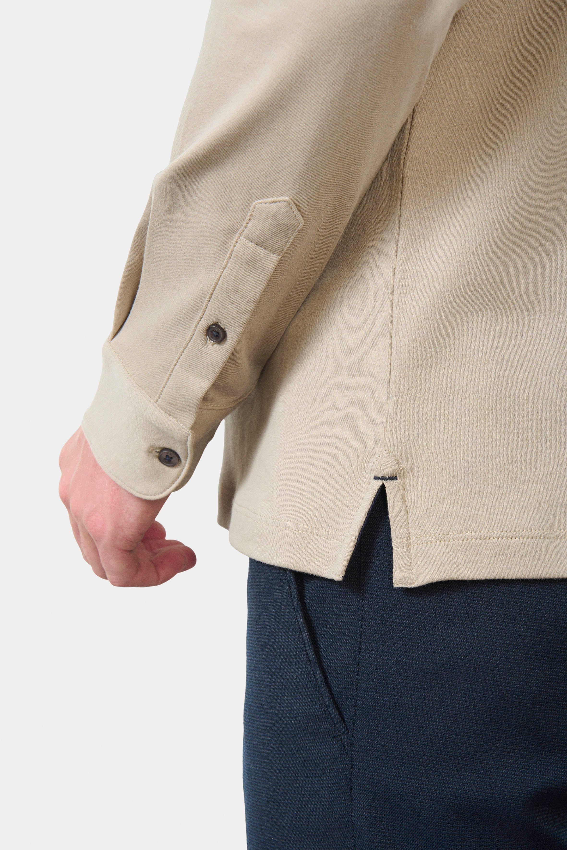 Polo manches longues en interlock Pront Jerem, col polo