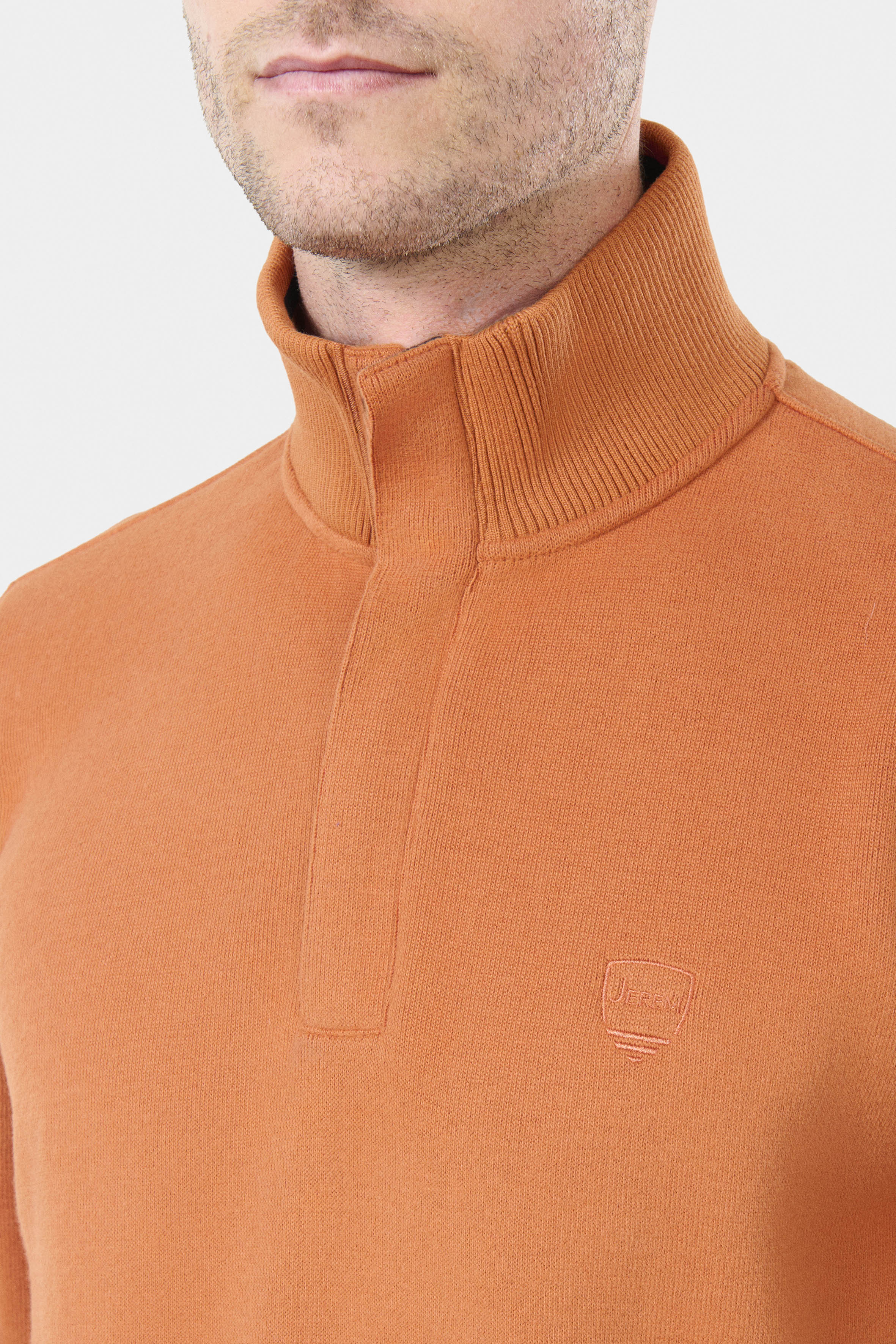 Polo ribot col montant avec logo brodé Ribot Jerem vue 3