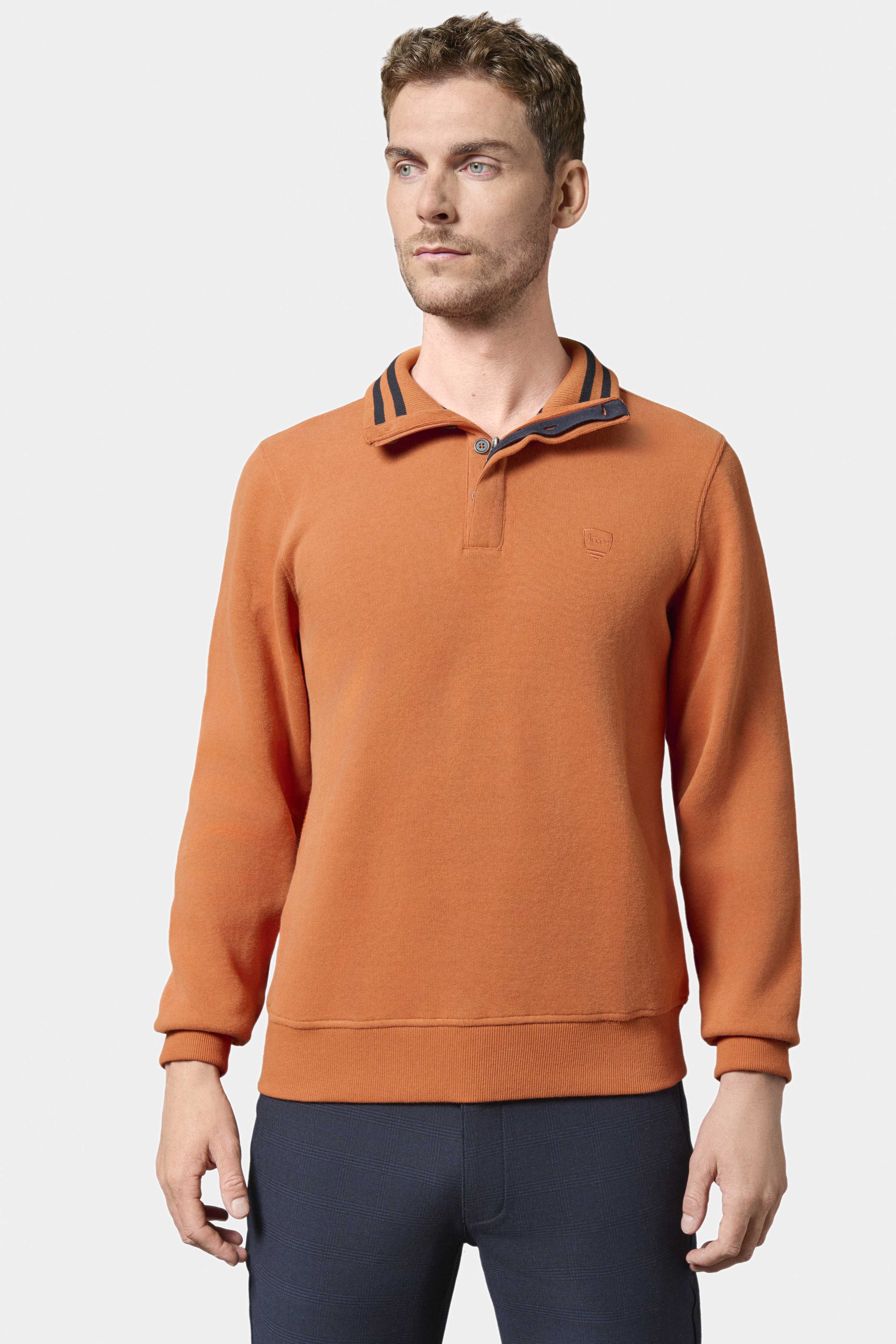 Polo ribot col montant avec logo brodé Ribot Jerem vue 2