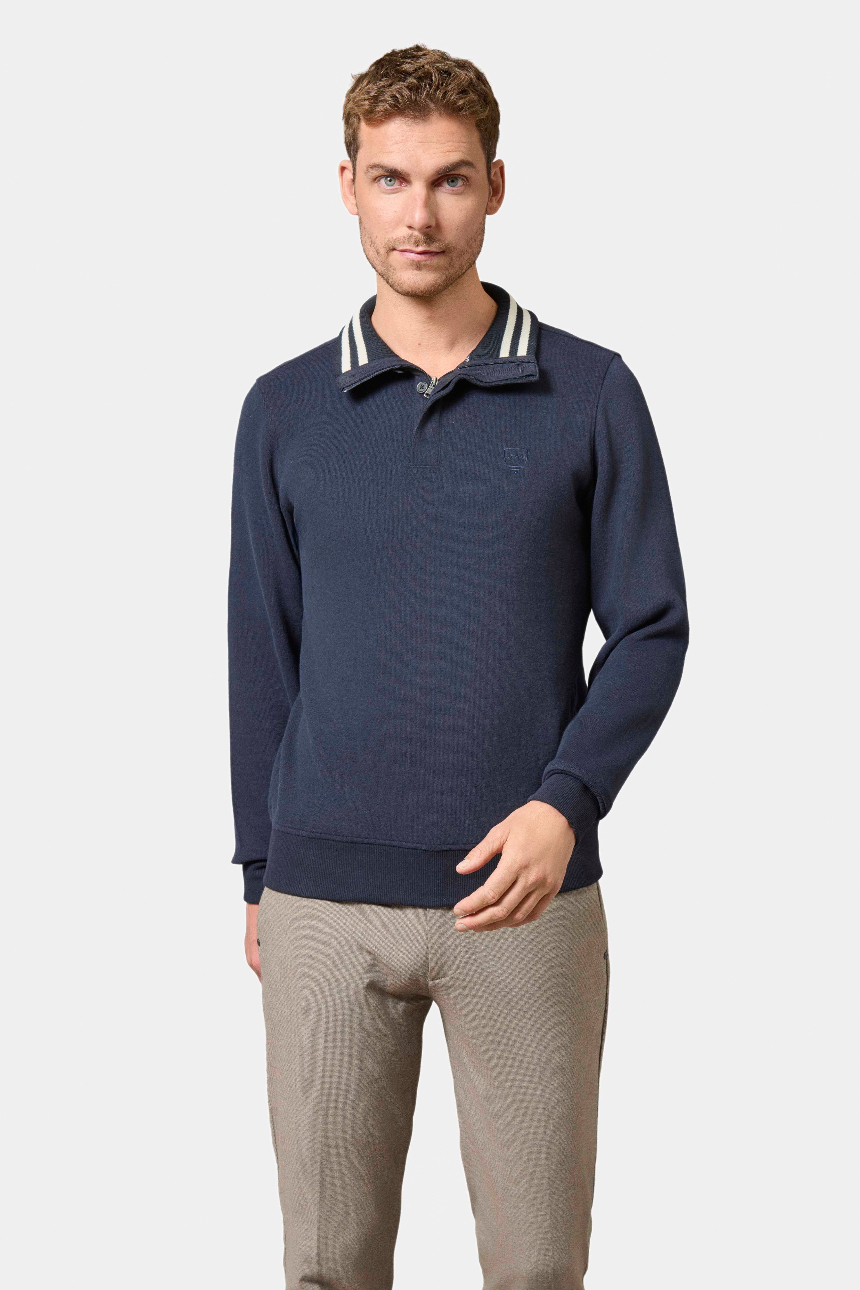 Polo ribot col montant avec logo brodé Ribot Jerem vue 17