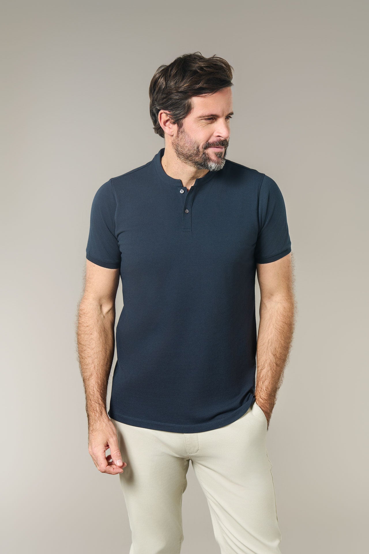 Polo curos Jerem, col mao, manches courtes